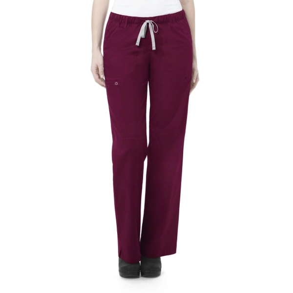 Pantaloni uniforma medicala, Wink Work, 504 T, Culoare: Wine, Marime: L, 
