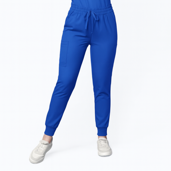 Pantaloni uniforma medicala, WinkThrive, 5122, Culoare: Royal Blue, Marime: S, 