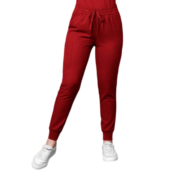 Pantaloni uniforma medicala, WinkThrive, 5122, Culoare: BURG, Marime: XS, 