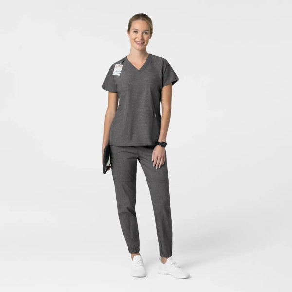 Pantaloni uniforma medicala, W123, 5555, Culoare: CHHT, Marime: 2XS, , 2 image