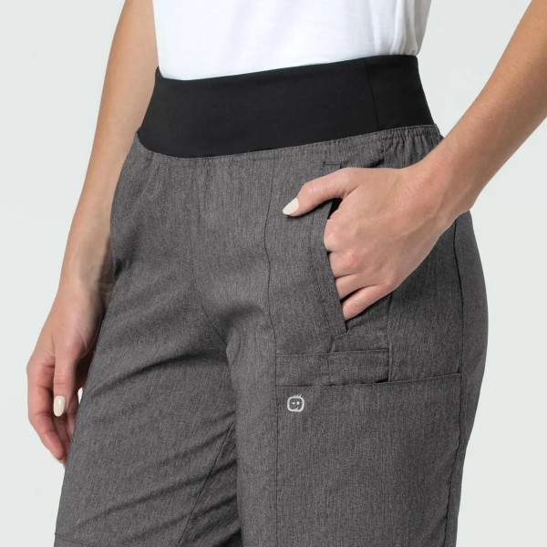 Pantaloni uniforma medicala, W123, 5555, Culoare: CHHT, Marime: 2XS, , 5 image
