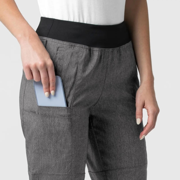 Pantaloni uniforma medicala, W123, 5555, Culoare: CHHT, Marime: 2XS, , 6 image