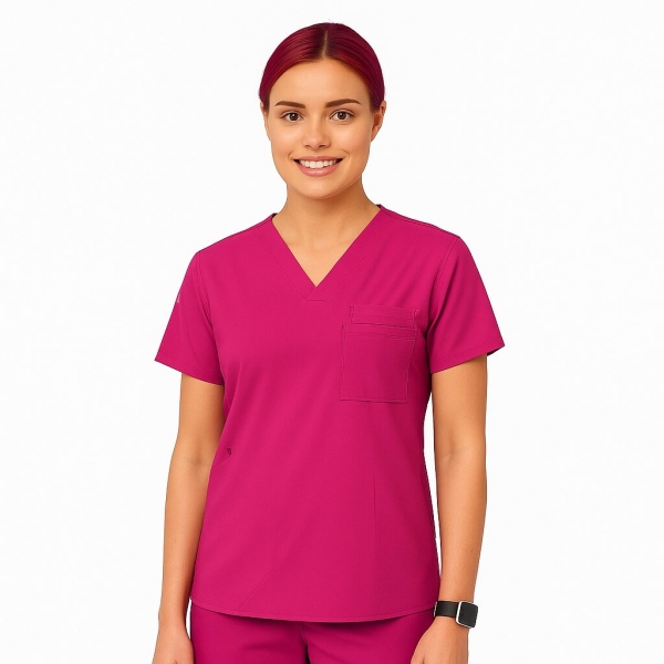 Bluza uniforma medicala, Wink FLEX, 6218, Culoare: Raspberry, Marime: XL, 