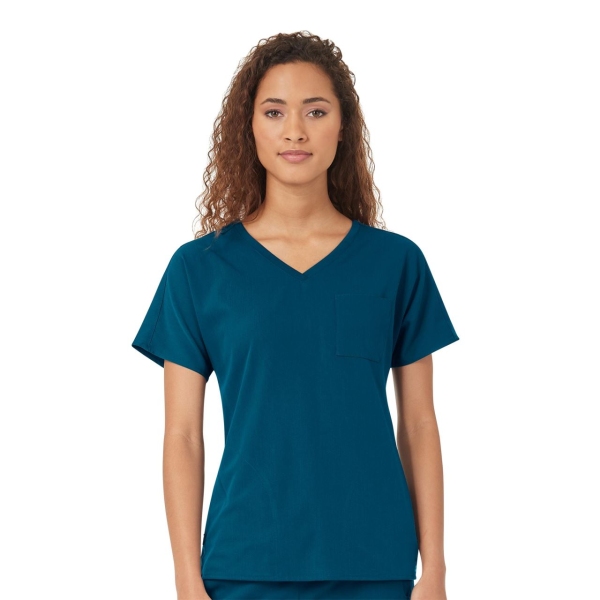 Bluza uniforma medicala, Wink Aero, 6329, Culoare: Caribbean Blue, Marime: XS, 