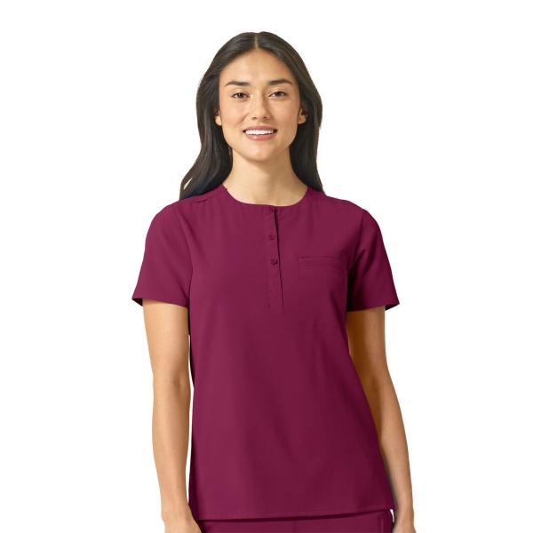 Bluza uniforma medicala, Wink Renew, 6434, Culoare: Wine, Marime: XS, 