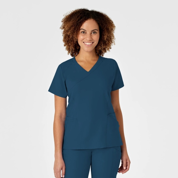 Bluza uniforma medicala, Wink W123, 6455, Culoare: Caribbean Blue, Marime: XS, 