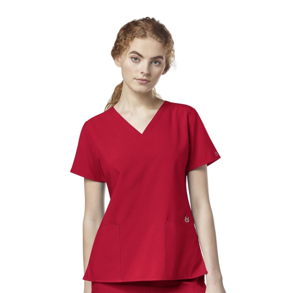 Bluza uniforma medicala, W123, 6555, Culoare: Red, Marime: M, 