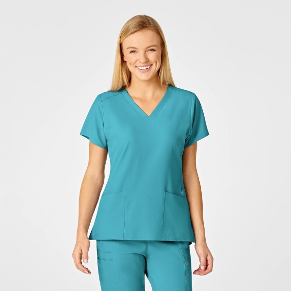 Bluza uniforma medicala, W123, 6555, Culoare: Teal, Marime: 2XS, 