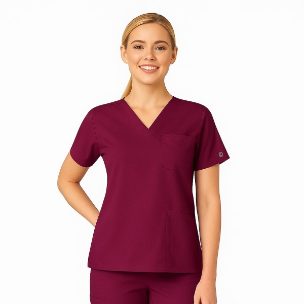 Bluza uniforma medicala, Wink Thrive, 6322, Culoare: Wine, Marime: M, 