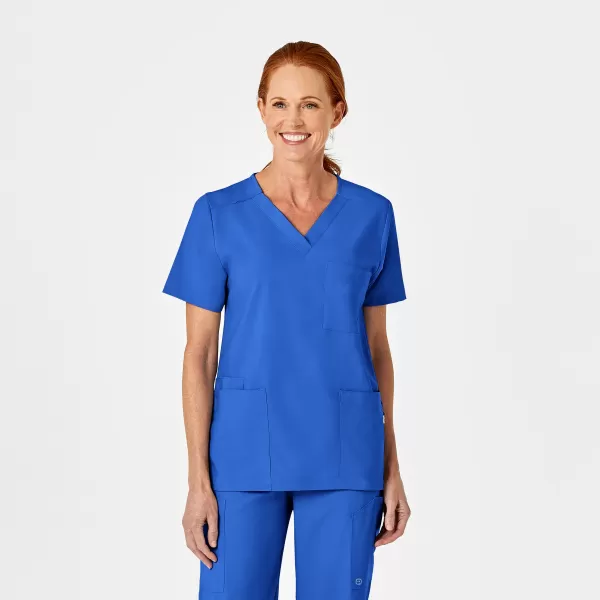 Bluza uniforma medicala, unisex, W123, 6855, Culoare: Royal Blue, Marime: L, , 2 image Bluza uniforma medicala, unisex, W123, 6855, Culoare: Royal Blue, Marime: L, , 2 image