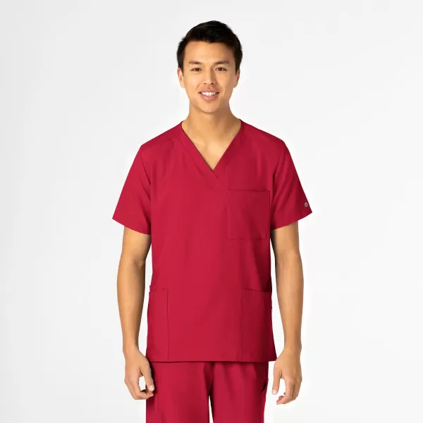 Bluza uniforma medicala, unisex, W123, 6855, Culoare: Red, Marime: S,  Bluza uniforma medicala, unisex, W123, 6855, Culoare: Red, Marime: S,