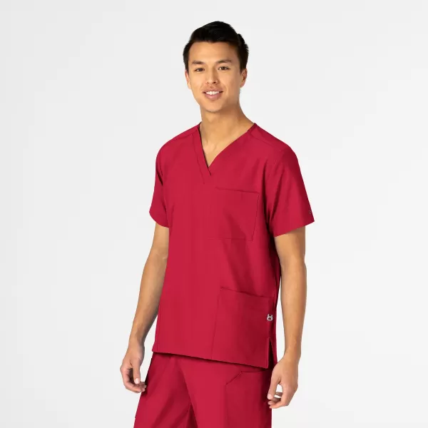 Bluza uniforma medicala, unisex, W123, 6855, Culoare: Red, Marime: S, , 5 image Bluza uniforma medicala, unisex, W123, 6855, Culoare: Red, Marime: S, , 5 image