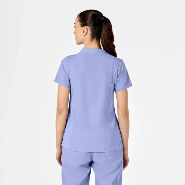 Bluza uniforma medicala cu guler, W123, 6955, Culoare: Ceil, Marime: 2XS, , 7 image