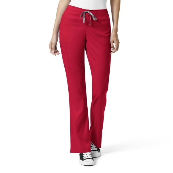 Pantaloni uniforma medicala, Wink PRO, 5319, Culoare: Red, Marime: L, 