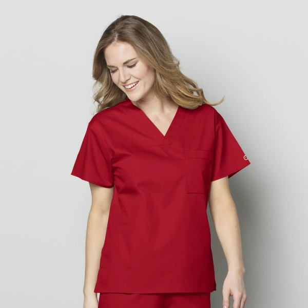 Bluza uniforma medicala, unisex, Wink Work, 100, Culoare: Red, Marime: XS, 