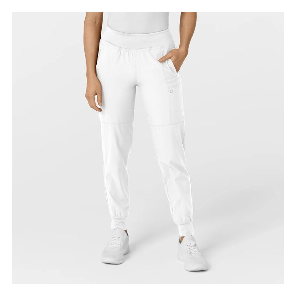 Pantaloni uniforma medicala, W123, 5555, Culoare: White, Marime: 2XS, 
