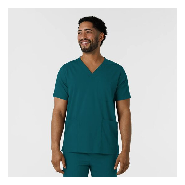 Bluza uniforma medicala, Wink Boundless, 6351, Culoare: Caribbean Blue, Marime: S, 