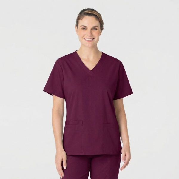 Bluza uniforma medicala, WonderWork 101, Culoare: Wine, Marime: L, 