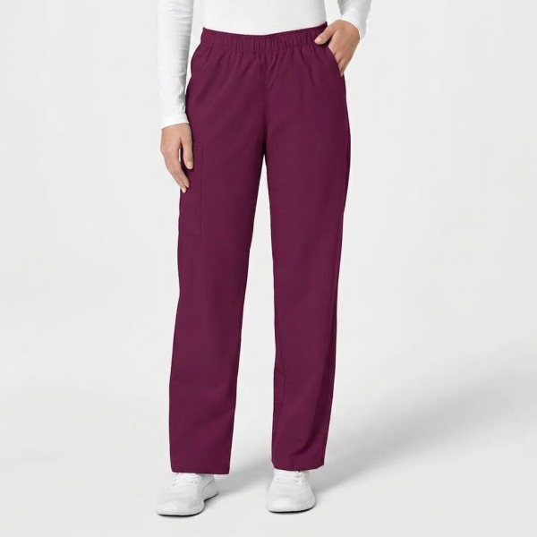 Pantaloni uniforma medicala, WinkWork, 501, Culoare: Wine, Marime: M, 