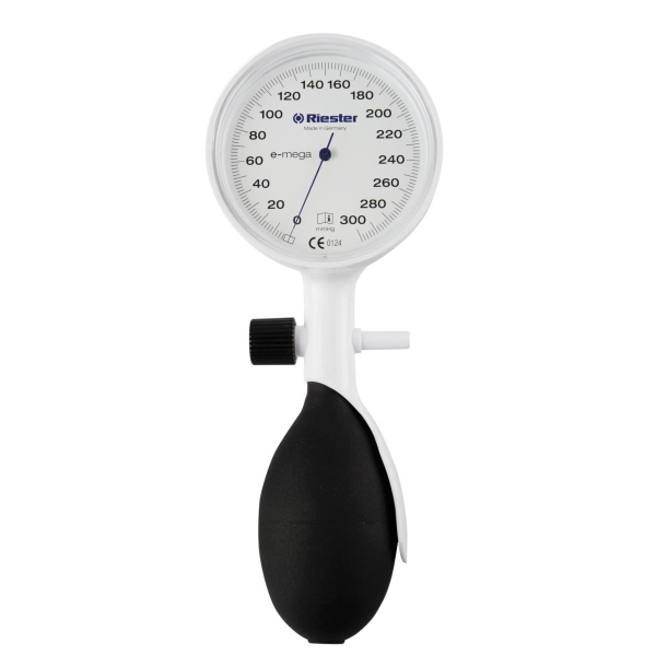 Tensiometru E-Mega alb, Riester, manseta dezinfectabila, Marime: 1370-152 manseta adult L, 