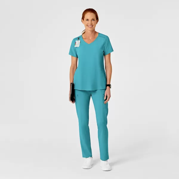 Pantaloni uniforma medicala, Wink Renew, 5334, Culoare: Teal, Marime: L lung, , 2 image