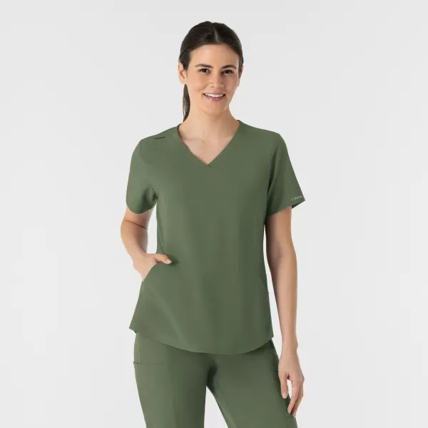 Bluza uniforma medicala, Wink Renew, 6254, Culoare: Olive, Marime: 1X, 