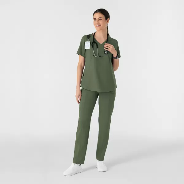 Bluza uniforma medicala, Wink Renew, 6254, Culoare: Olive, Marime: XS, , 2 image