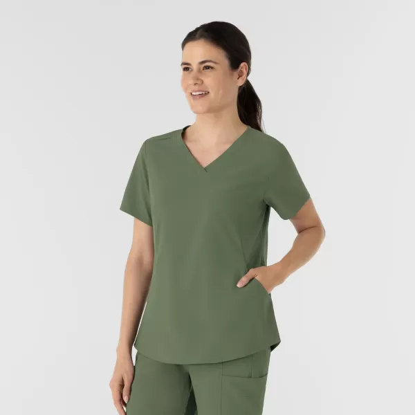 Bluza uniforma medicala, Wink Renew, 6254, Culoare: Olive, Marime: XS, , 3 image