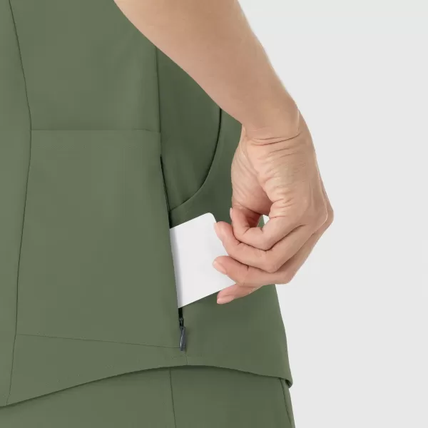 Bluza uniforma medicala, Wink Renew, 6254, Culoare: Olive, Marime: XS, , 6 image