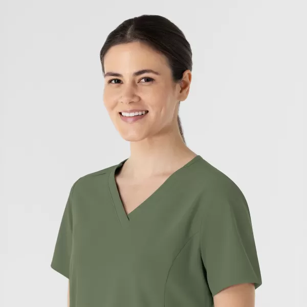 Bluza uniforma medicala, Wink Renew, 6254, Culoare: Olive, Marime: XS, , 9 image