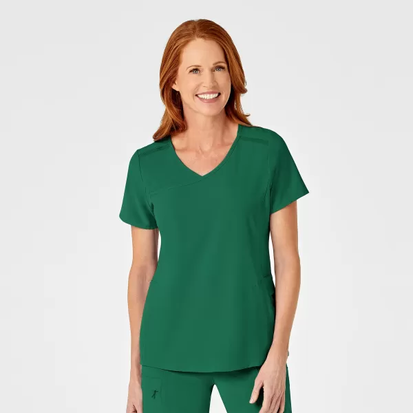 Bluza uniforma medicala, Wink Renew, 6334, Culoare: Hunter, Marime: S, 
