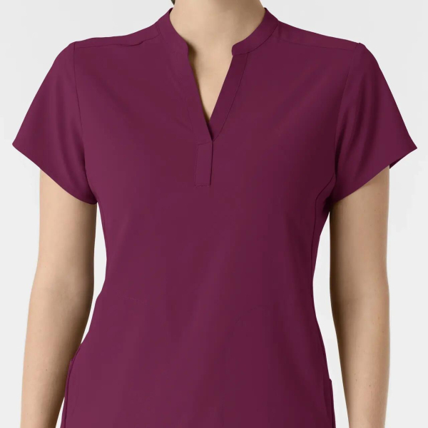 Bluza uniforma medicala, Wink Renew, 6734, Culoare: Wine, Marime: XS, , 4 image