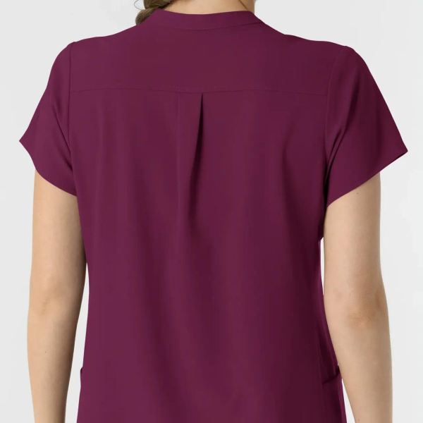 Bluza uniforma medicala, Wink Renew, 6734, Culoare: Wine, Marime: XS, , 5 image