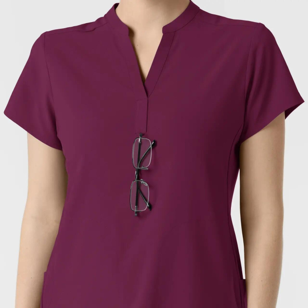 Bluza uniforma medicala, Wink Renew, 6734, Culoare: Wine, Marime: XS, , 7 image