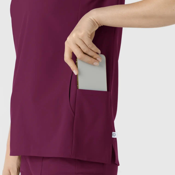 Bluza uniforma medicala, Wink Renew, 6734, Culoare: Wine, Marime: XS, , 8 image