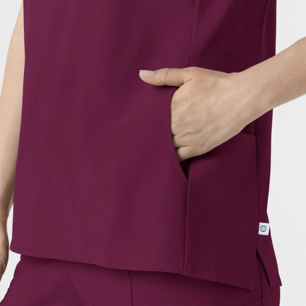 Bluza uniforma medicala, Wink Renew, 6734, Culoare: Wine, Marime: XS, , 9 image