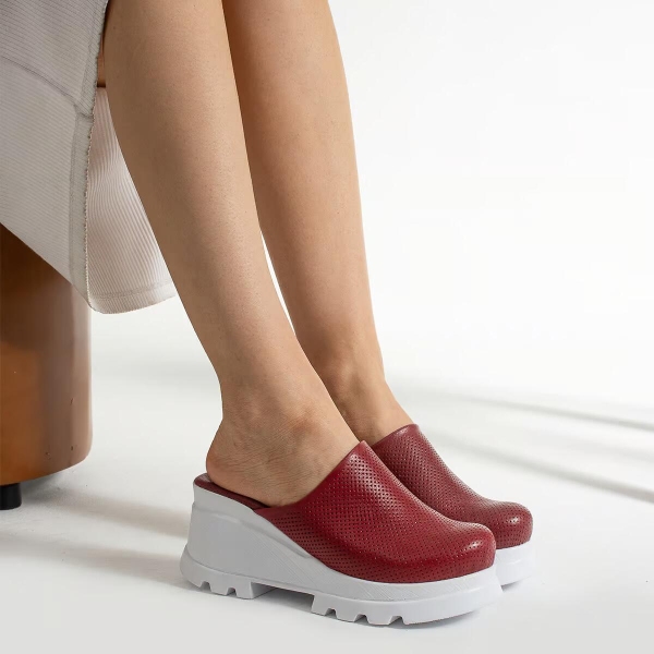 Saboti medicali, dama, cu platforma, din piele naturala, Marimi: 36, , 3 image