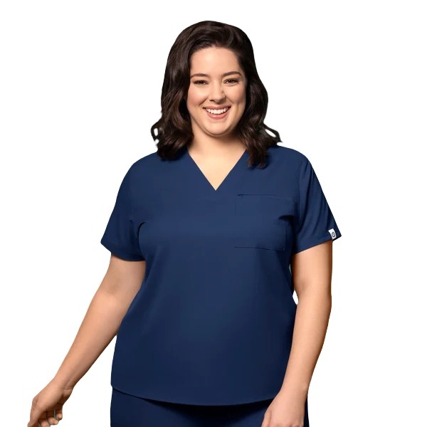Bluza uniforma medicala, Wink Thrive, 6222, Culoare: Caribbean Blue, Marime: M, 
