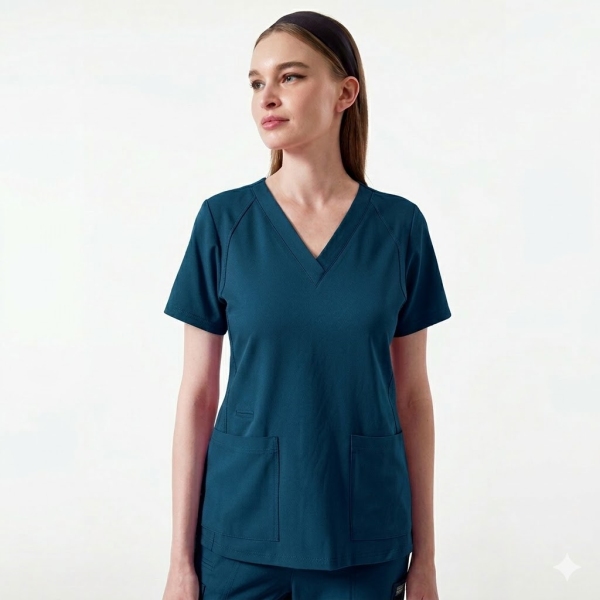 Bluza uniforma medicala, PARKLEY ELLE ASTRO, 1103, Culoare: Caribbean Blue, Marime: XS, 
