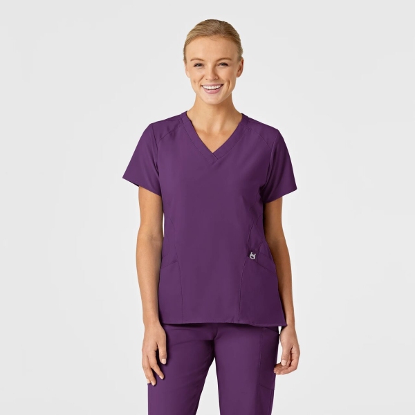 Bluza uniforma medicala, Wink W123, 6155, Culoare: Eggplant, Marime: XS, 