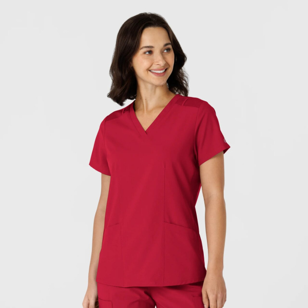 Bluza uniforma medicala dama, Wink W123, 6145, Culoare: Red, Marime: M, 