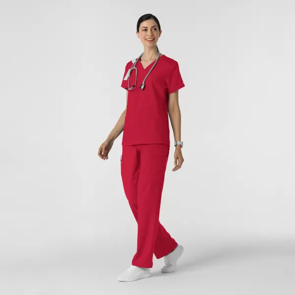 Pantaloni uniforma medicala dama, Wink W123, 5145, Culoare: Red, Marime: S, , 2 image