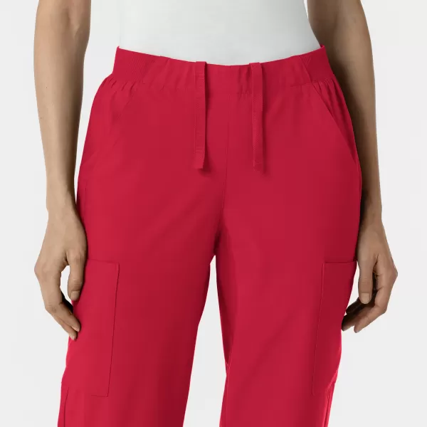 Pantaloni uniforma medicala dama, Wink W123, 5145, Culoare: Red, Marime: S, , 4 image