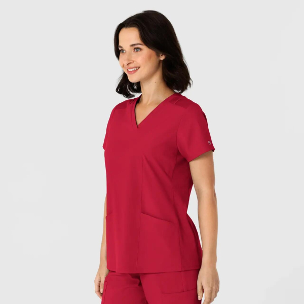 Bluza uniforma medicala dama, Wink W123, 6145, Culoare: Red, Marime: M, , 3 image