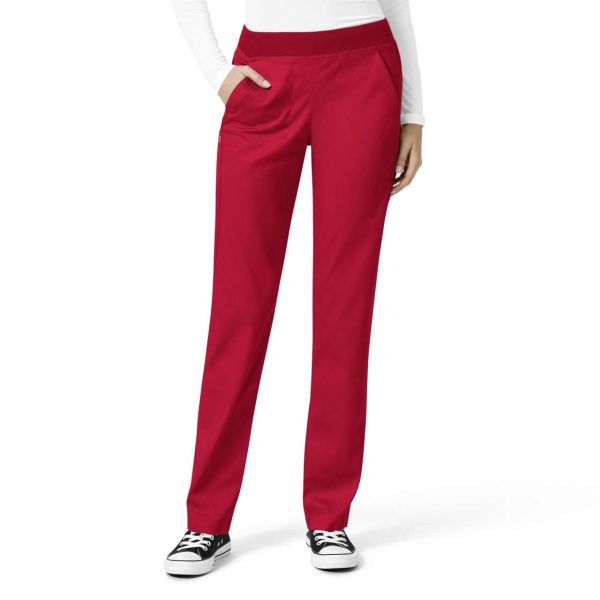 Pantaloni uniforma medicala, WonderWink PRO, 5419, Culoare: Rosu, Marime: 4XL, 