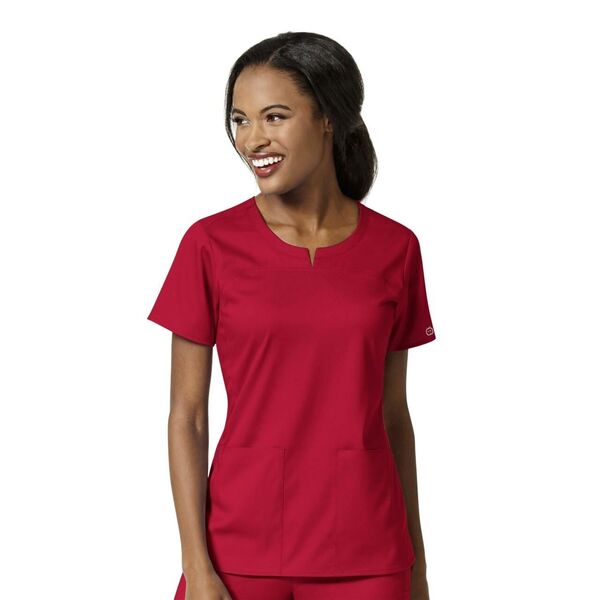 Bluza uniforma medicala, WonderWink PRO, 6419-REDT, Culoare: Rosu, Marime: 4XL, 