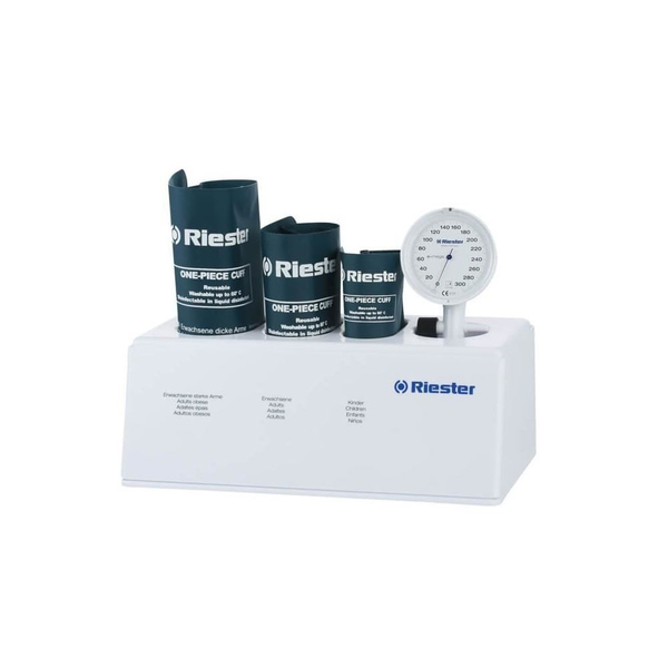 Tensiometru Riester e-mega cu 3 mansete si 1 tub, alb 1372, 