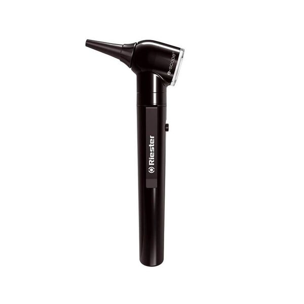 Otoscop negru E-scope RIESTER, iluminare directa 2.7V 2101-200, 