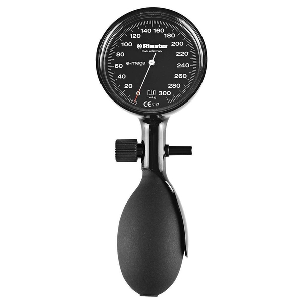 Tensiometru E-Mega negru, Riester, manseta adult, 1375-107, 