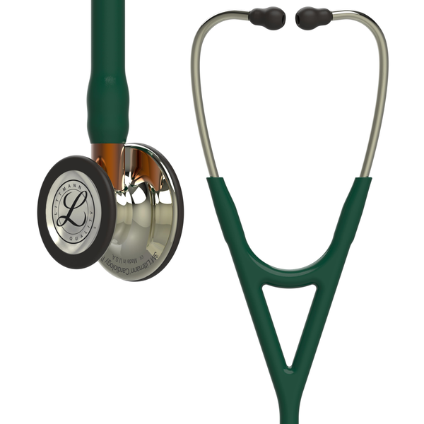 Stetoscop 3M Littmann, Cardiology IV, Champagne, Hunter Green 6206, 